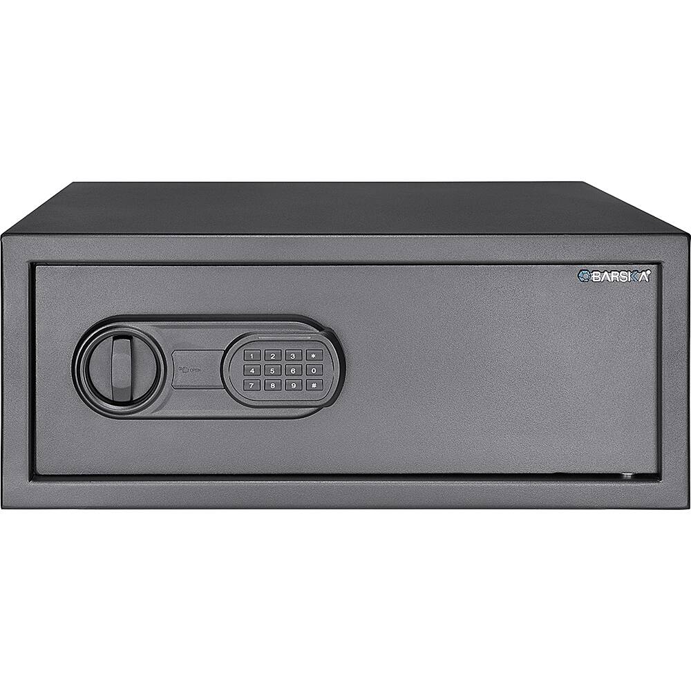 Left View: Barska - WL120 WardenLight LED Digital Keypad Security Safe - Black