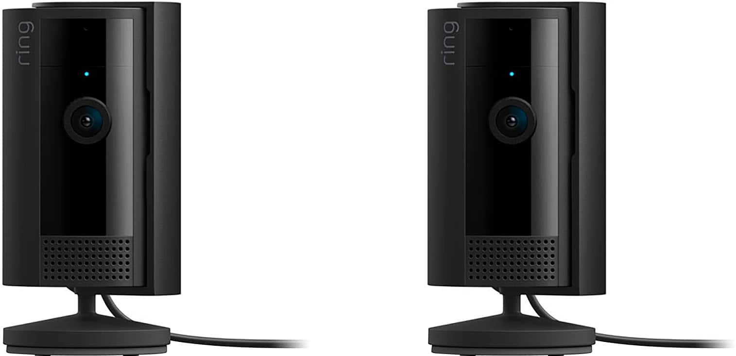 Ring - 2-Pack Indoor Plug-In 1080p Security Camera (2nd-Generation) with Privacy Cover - Black - Front_Zoom