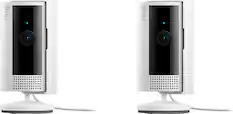 Front. Ring - 2-Pack Indoor Plug-In 1080p Security Camera (2nd-Generation) with Privacy Cover - White.