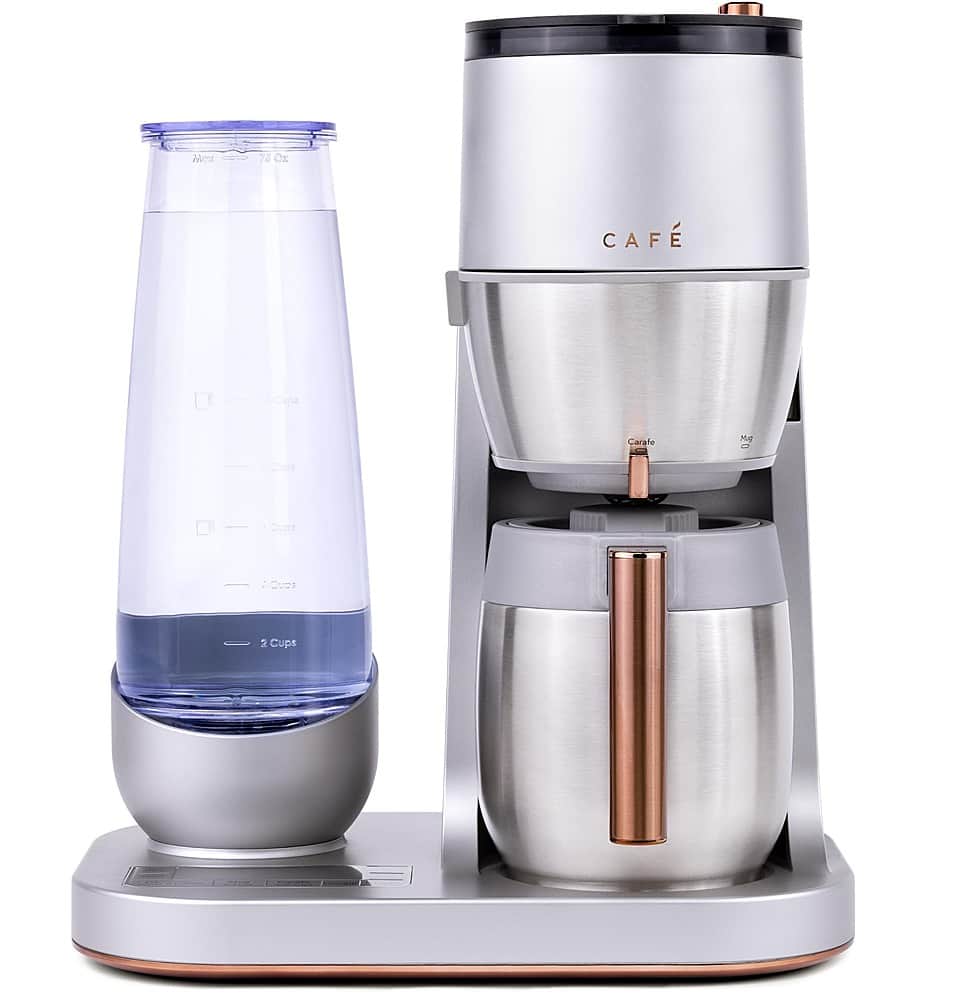 Front. Café - Grind & Brew Smart Coffee Maker with Gold Cup Standard - Stainless Steel.