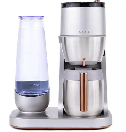 Front. Café - Grind & Brew Smart Coffee Maker with Gold Cup Standard - Stainless Steel.