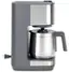 Left. GE - 10 Cup Programmable Coffee Maker with Single Serve and Thermal Carafe - Stainless Steel.