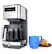 Angle. GE - 12 Cup Programmable Coffee Maker with Adjustable Keep Warm Plate and Glass Carafe - Stainless Steel.