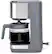Left. GE - 12 Cup Programmable Coffee Maker with Adjustable Keep Warm Plate and Glass Carafe - Stainless Steel.