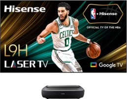 Hisense - L9H Laser TV TriChroma UST Projector with 120" ALR Screen, 4K UHD, 3000 ANSI Lms, Dolby Vision & Atmos, Google TV - Black - Front_Zoom