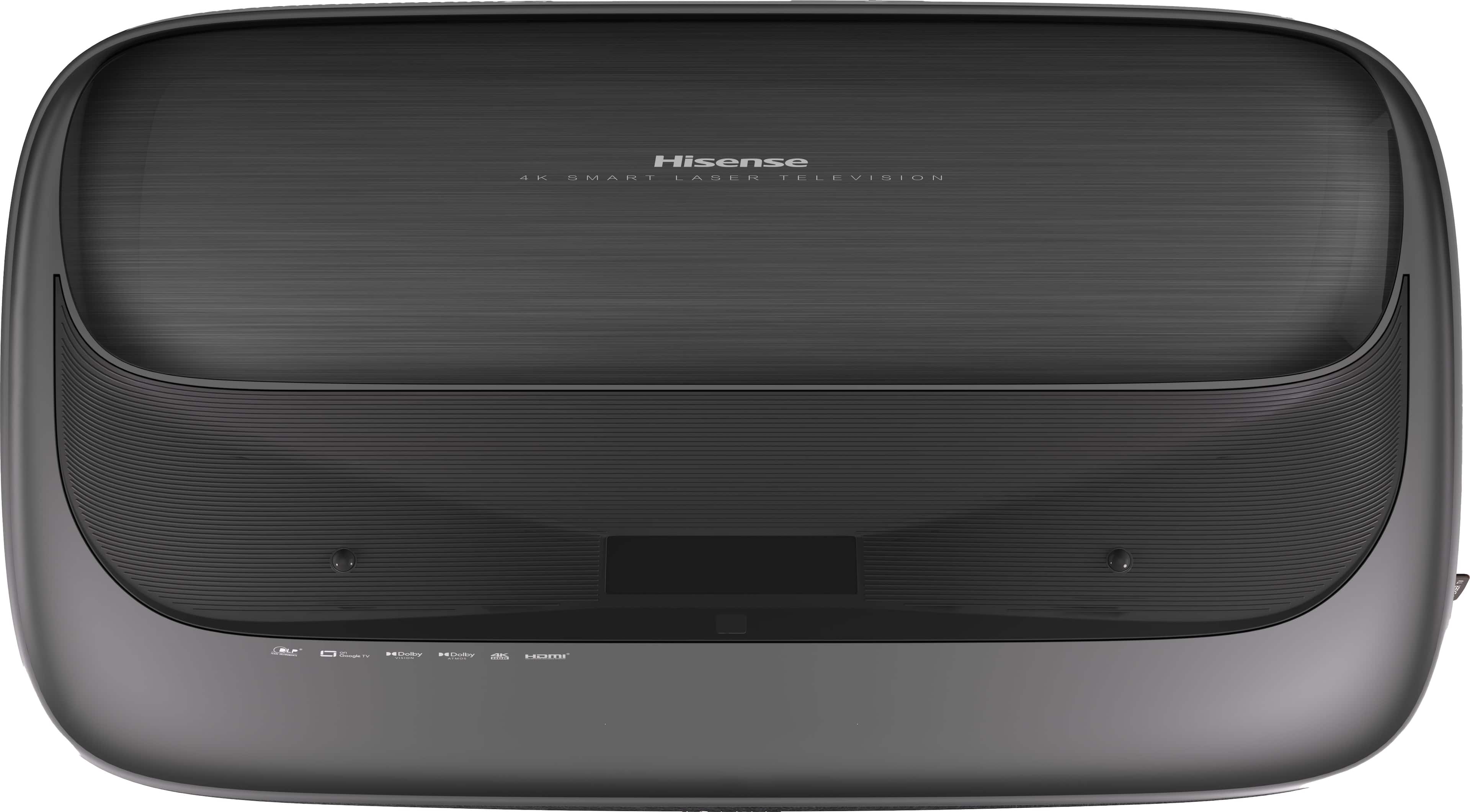 Top. Hisense - L9H Laser TV TriChroma UST Projector with INCLUDED 100" ALR Screen, 4K UHD, 3000 Lumens, Dolby Vision & Atmos, Google TV - Black.