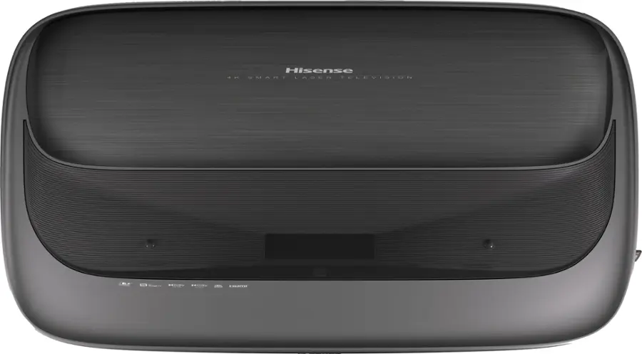 Top. Hisense - L9H Laser TV TriChroma UST Projector with INCLUDED 100" ALR Screen, 4K UHD, 3000 Lumens, Dolby Vision & Atmos, Google TV - Black.