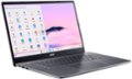 Angle. Acer - Chromebook Plus 515 – 15.6" Full HD Laptop  - Intel Core i3-1215U  with 8GB LPDDR5X – 128GB UFS - Steel Gray.