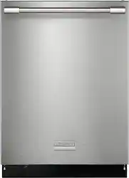 Frigidaire - Professional 24" Top Control Built-In Tub Built-In Dishwasher with CleanBoost Technology, 47 dBA - Stainless Steel - Front_Zoom