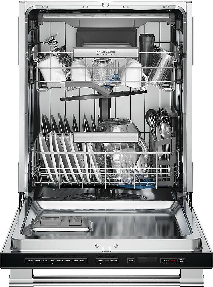 Alt View 2. Frigidaire - 24" Top Control Built-In Stainless Steel Tub Built-In Dishwasher with CleanBoost - Stainless Steel.