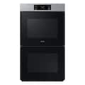 Samsung - BESPOKE 30" Built-In Electric Convection Double Wall Oven with AI Pro Cooking Camera - Stainless Steel