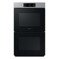 Samsung - BESPOKE 30" Built-In Electric Convection Double Wall Oven with AI Pro Cooking Camera - Stainless Steel - Front_Zoom
