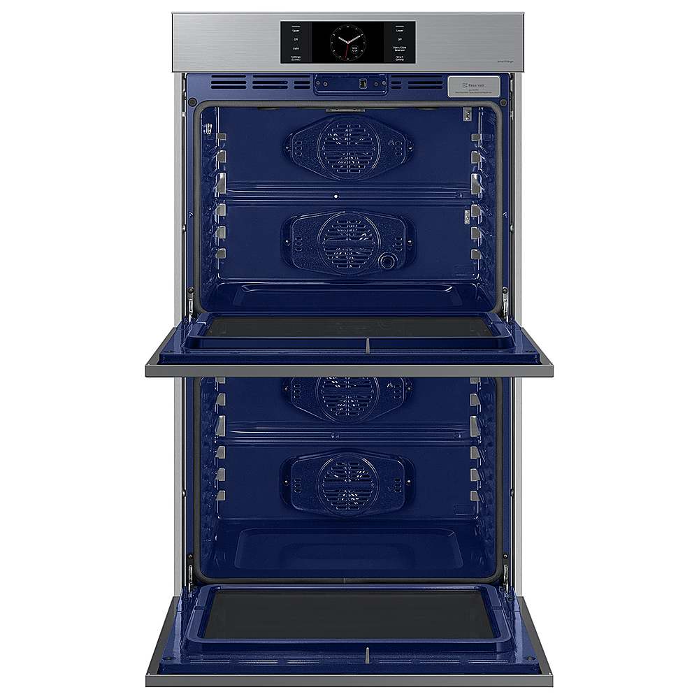 Alt View 14. Samsung - BESPOKE 30" Built-In Electric Convection Double Wall Oven with AI Pro Cooking Camera - Stainless Steel.