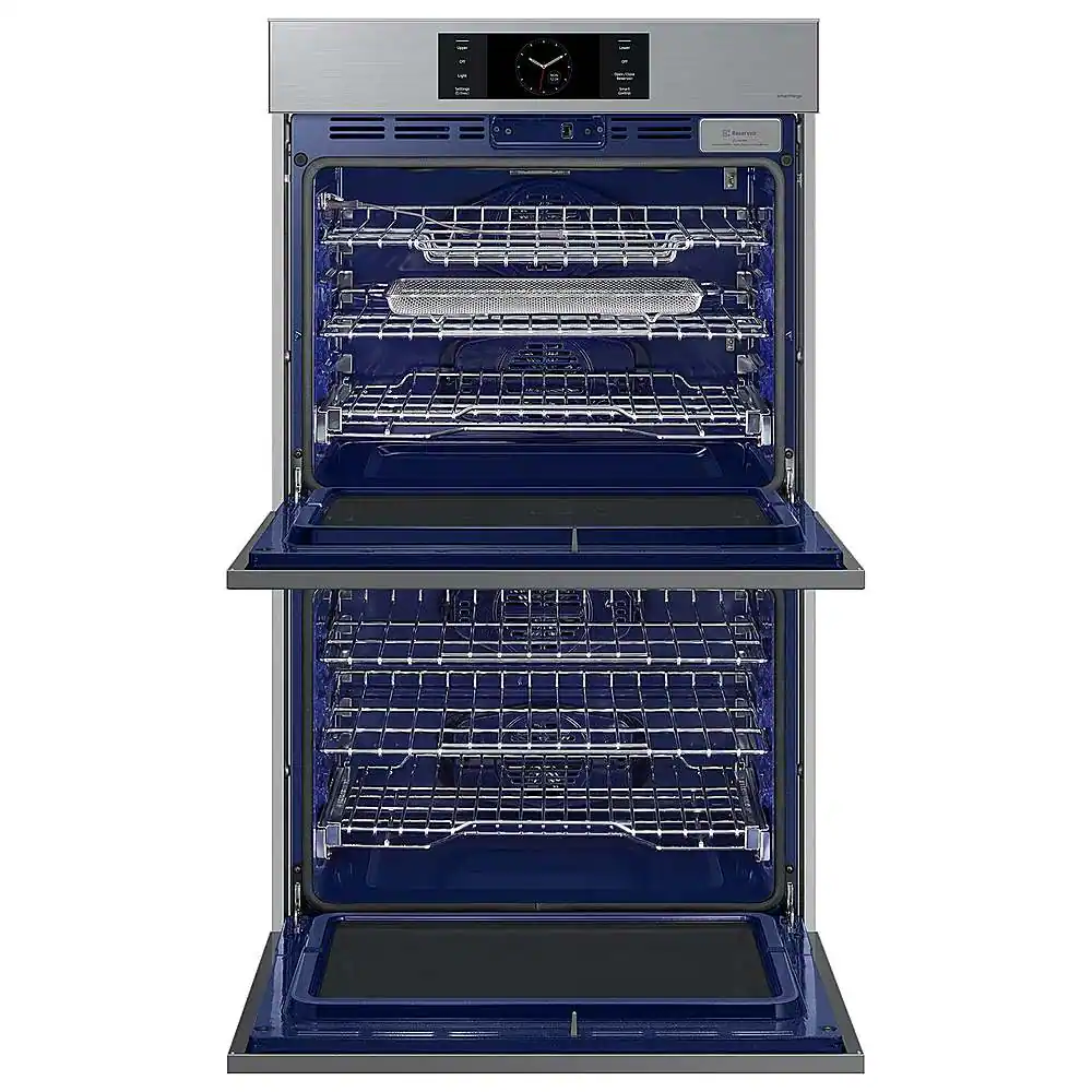 Alt View 16. Samsung - BESPOKE 30" Built-In Electric Convection Double Wall Oven with AI Pro Cooking Camera - Stainless Steel.