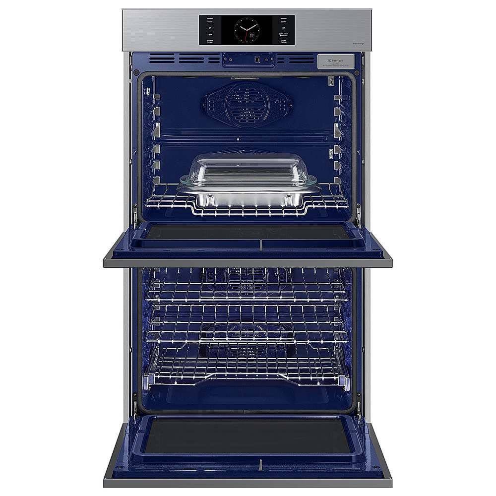 Alt View 19. Samsung - BESPOKE 30" Built-In Electric Convection Double Wall Oven with AI Pro Cooking Camera - Stainless Steel.