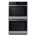 Front Zoom. Samsung - 30" Built-In Electric Convection Double Wall Oven with Steam Cook - Stainless Steel.