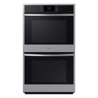 Samsung - 30" Built-In Electric Convection Double Wall Oven with Steam Cook - Stainless Steel - Front_Zoom