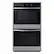 Front. Samsung - 30" Built-In Electric Convection Double Wall Oven with Steam Cook - Stainless Steel.