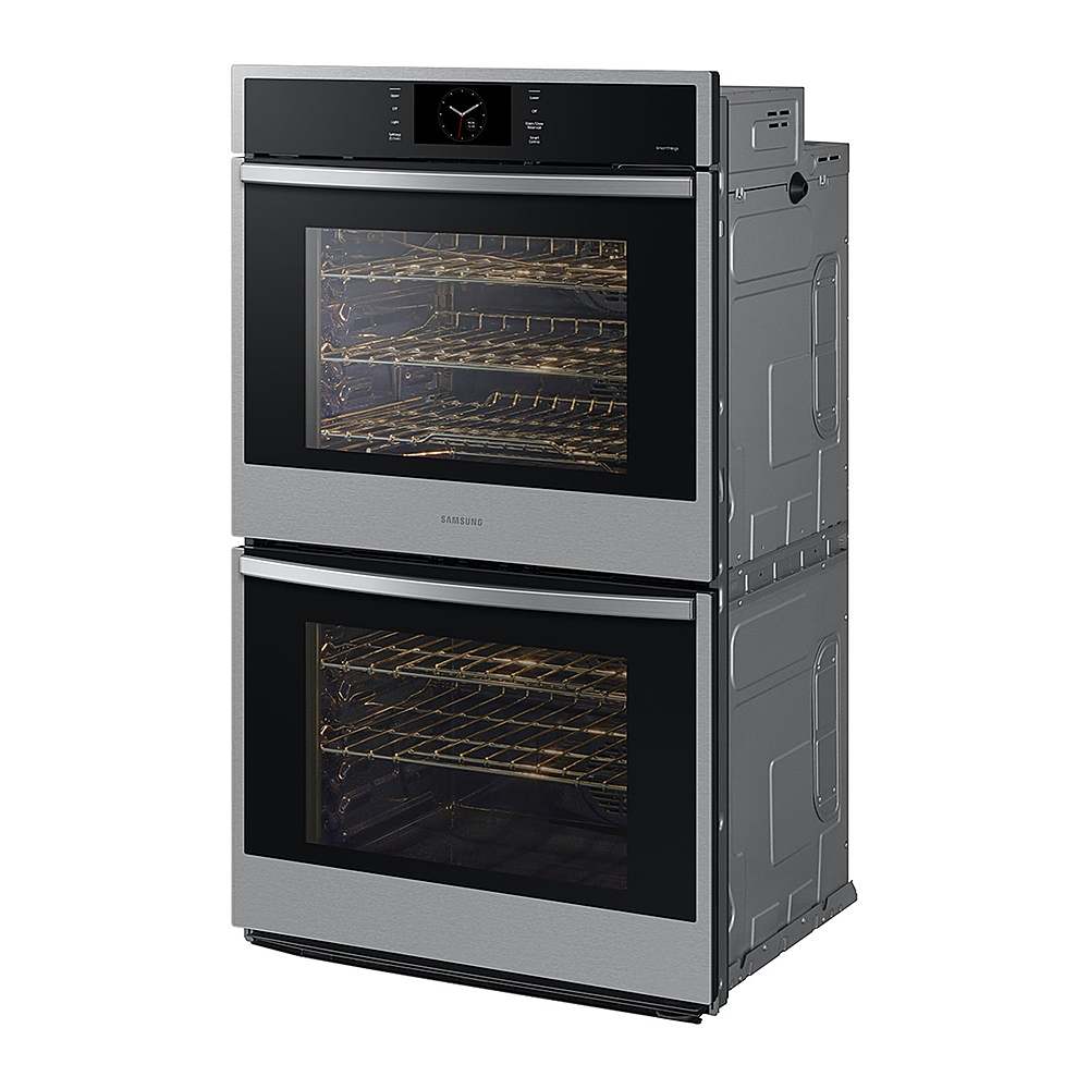 Alt View 12. Samsung - 30" Built-In Electric Convection Double Wall Oven with Steam Cook - Stainless Steel.