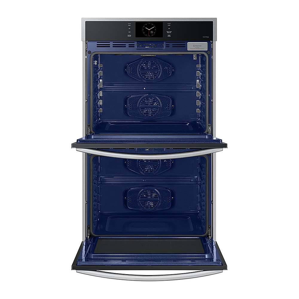 Alt View 14. Samsung - 30" Built-In Electric Convection Double Wall Oven with Steam Cook - Stainless Steel.