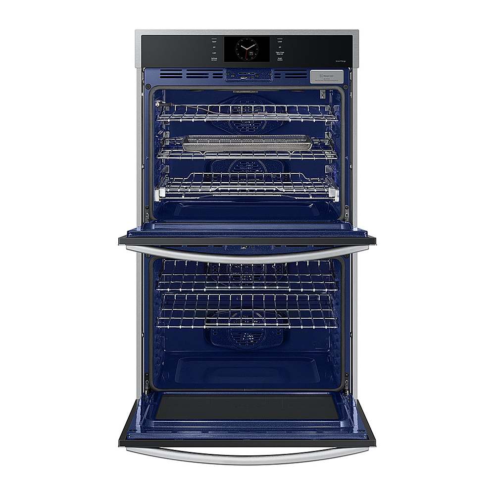 Alt View 16. Samsung - 30" Built-In Electric Convection Double Wall Oven with Steam Cook - Stainless Steel.