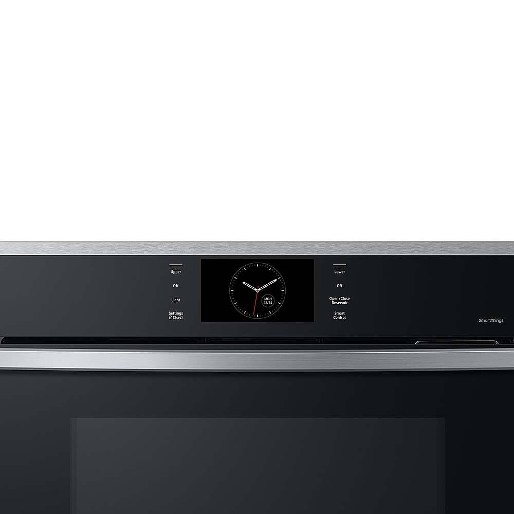 Alt View 17. Samsung - 30" Built-In Electric Convection Double Wall Oven with Steam Cook - Stainless Steel.