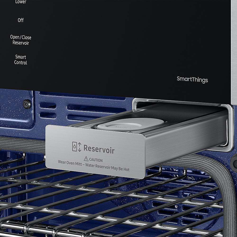 Alt View 18. Samsung - 30" Built-In Electric Convection Double Wall Oven with Steam Cook - Stainless Steel.