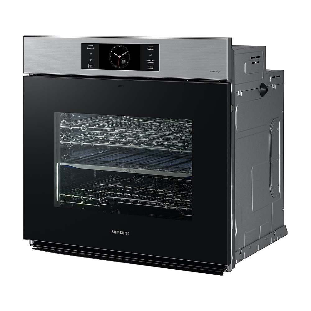 Alt View 11. Samsung - BESPOKE 30" Built-In Single Electric Convection Wall Oven with AI Pro Cooking Camera - Stainless Steel.