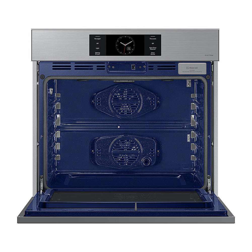 Alt View 13. Samsung - BESPOKE 30" Built-In Single Electric Convection Wall Oven with AI Pro Cooking Camera - Stainless Steel.