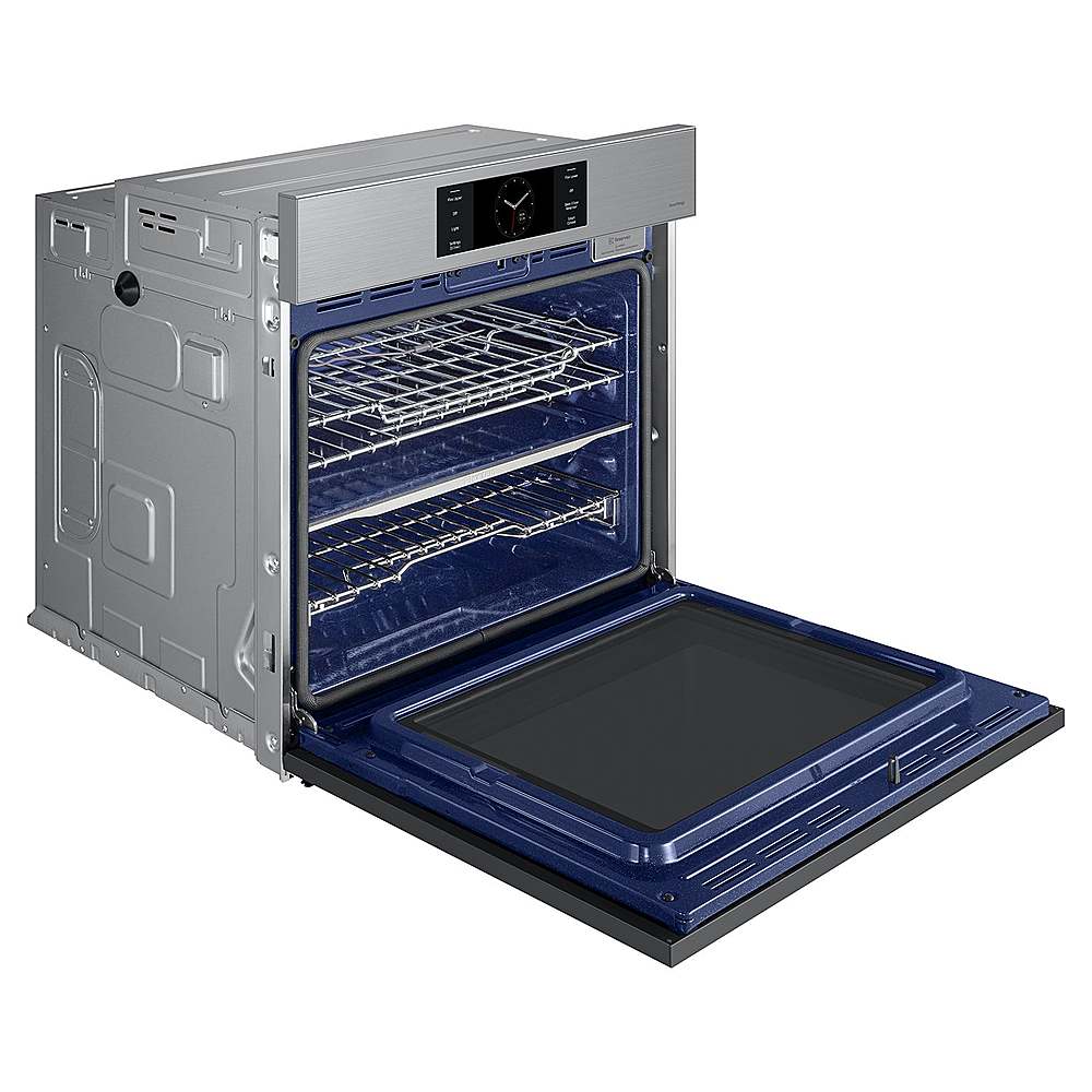 Alt View 14. Samsung - BESPOKE 30" Built-In Single Electric Convection Wall Oven with AI Pro Cooking Camera - Stainless Steel.