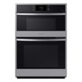 Samsung - 30" Built-In Electric Convection Combination Wall Oven with Microwave and Steam Cook - Stainless Steel