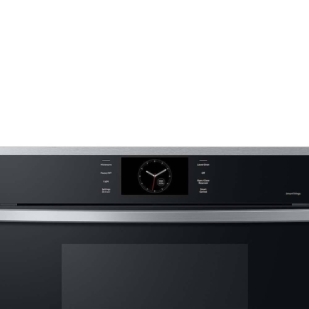 Alt View 17. Samsung - 30" Built-In Electric Convection Combination Wall Oven with Microwave and Steam Cook - Stainless Steel.
