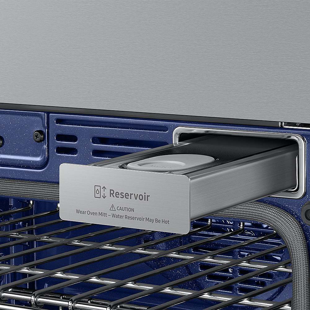 Alt View 18. Samsung - 30" Built-In Electric Convection Combination Wall Oven with Microwave and Steam Cook - Stainless Steel.