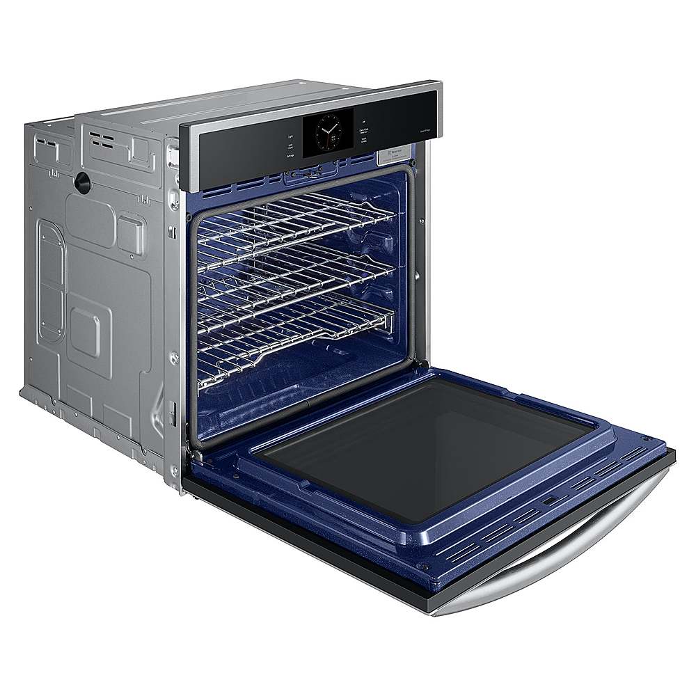 Alt View 15. Samsung - 30" Built-In Single Electric Convection Wall Oven with Steam Cook - Stainless Steel.