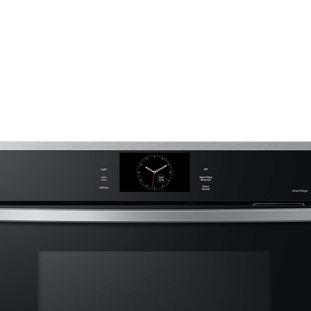 Alt View 17. Samsung - 30" Built-In Single Electric Convection Wall Oven with Steam Cook - Stainless Steel.