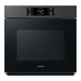 Samsung - BESPOKE 30" Built-In Single Electric Convection Wall Oven with AI Pro Cooking Camera - Matte Black