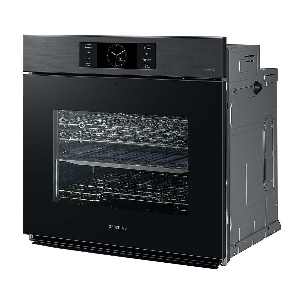 Alt View 11. Samsung - BESPOKE 30" Built-In Single Electric Convection Wall Oven with AI Pro Cooking Camera - Matte Black.