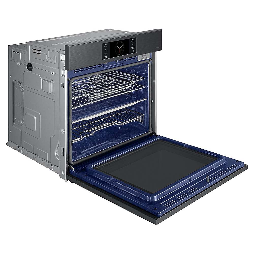 Alt View 14. Samsung - BESPOKE 30" Built-In Single Electric Convection Wall Oven with AI Pro Cooking Camera - Matte Black.