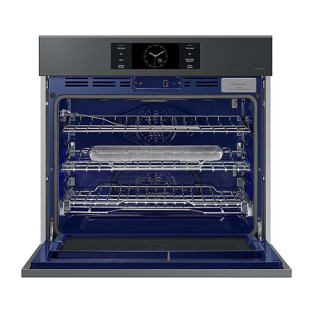 Alt View 15. Samsung - BESPOKE 30" Built-In Single Electric Convection Wall Oven with AI Pro Cooking Camera - Matte Black.