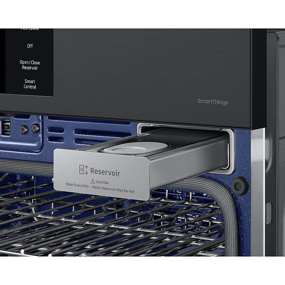 Alt View 17. Samsung - BESPOKE 30" Built-In Single Electric Convection Wall Oven with AI Pro Cooking Camera - Matte Black.