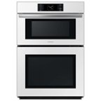 Samsung Bespoke 30 Microwave Combination Wall Oven in White Glass