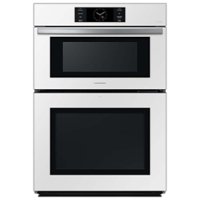 Samsung - BESPOKE 30" Built-In Electric Convection Combination Wall Oven with Microwave and Flex Duo - White Glass - Front_Zoom