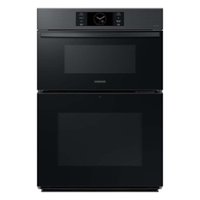 Samsung - BESPOKE 30" Built-In Electric Convection Combination Wall Oven with Microwave and Flex Duo - Matte Black - Front_Zoom