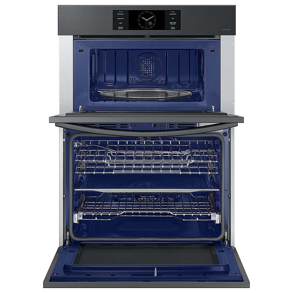 Alt View 13. Samsung - BESPOKE 30" Built-In Electric Convection Combination Wall Oven with Microwave and Flex Duo - Matte Black.