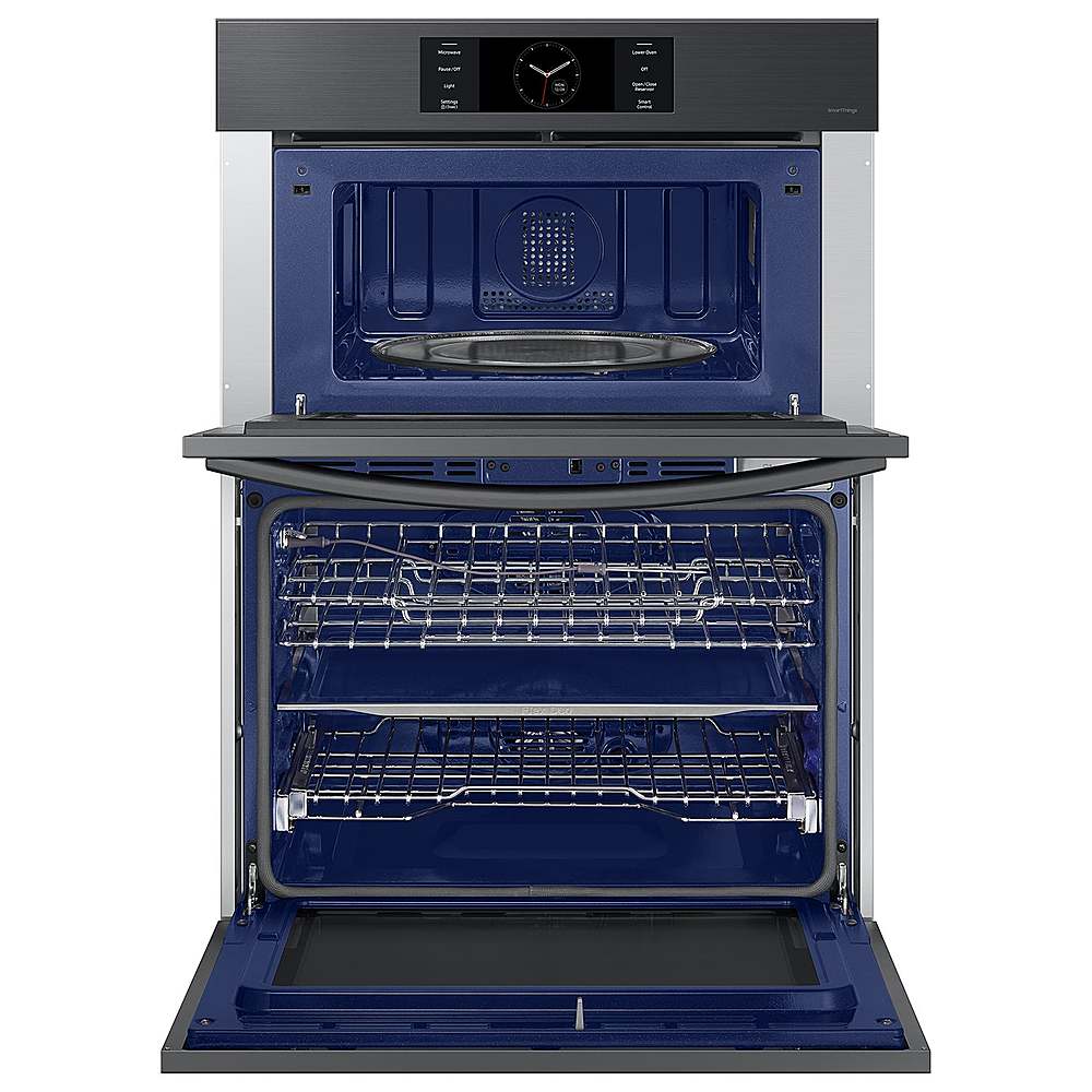 Alt View 13. Samsung - BESPOKE 30" Built-In Electric Convection Combination Wall Oven with Microwave and Flex Duo - Matte Black.