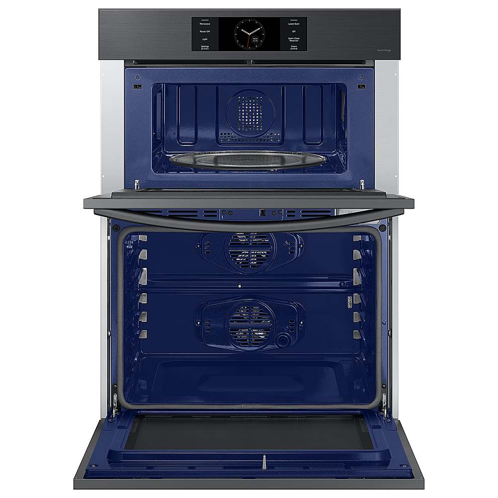 Alt View 14. Samsung - BESPOKE 30" Built-In Electric Convection Combination Wall Oven with Microwave and Flex Duo - Matte Black.