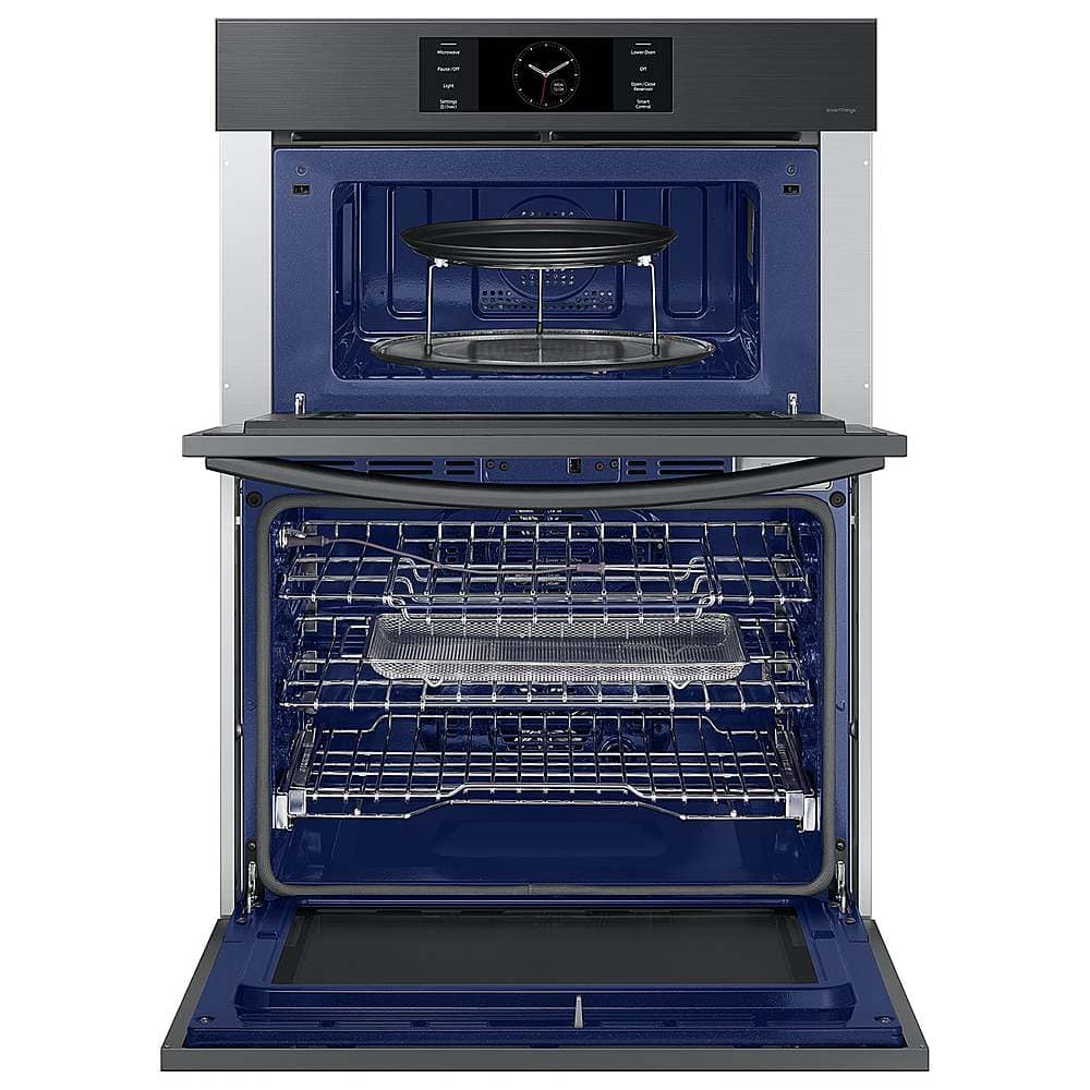 Alt View 16. Samsung - BESPOKE 30" Built-In Electric Convection Combination Wall Oven with Microwave and Flex Duo - Matte Black.