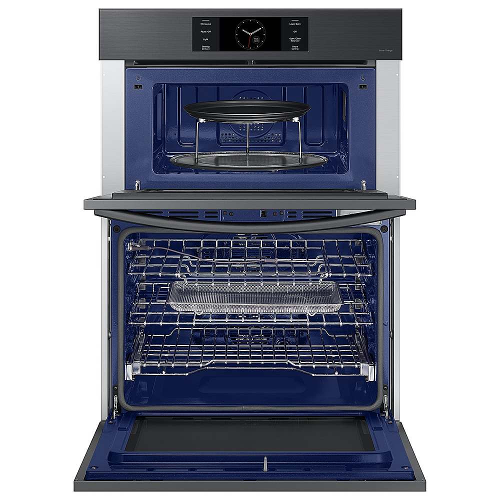 Alt View 16. Samsung - BESPOKE 30" Built-In Electric Convection Combination Wall Oven with Microwave and Flex Duo - Matte Black.