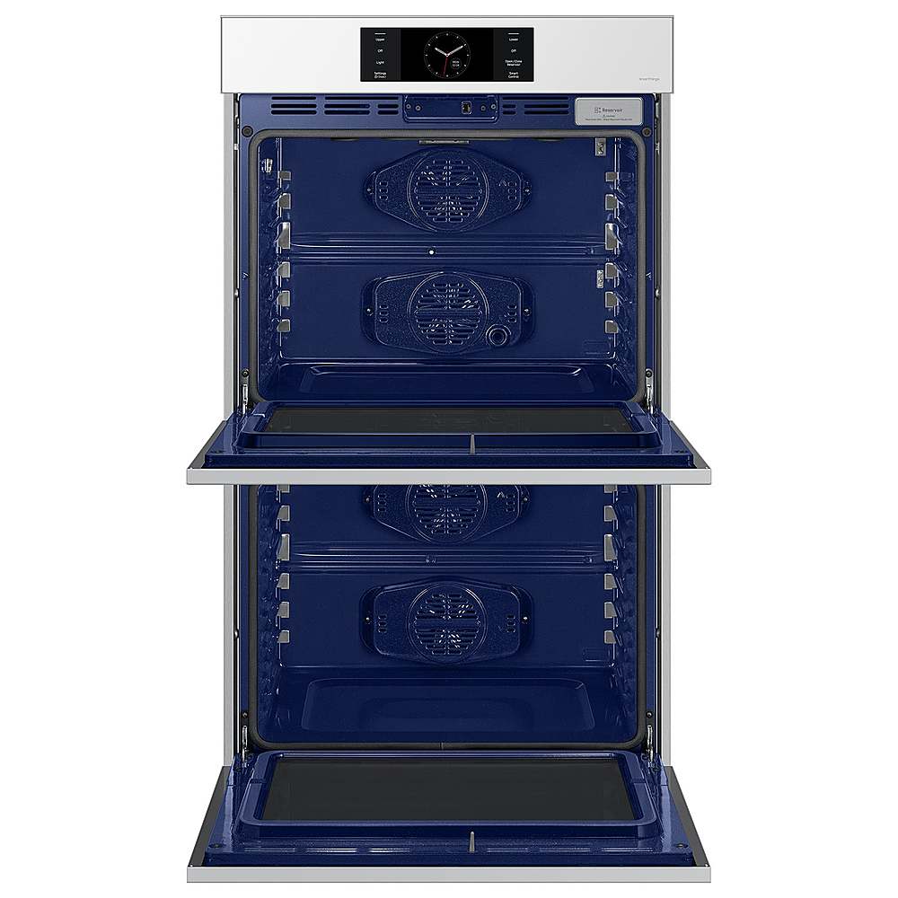 Alt View 14. Samsung - BESPOKE 30" Built-In Electric Convection Double Wall Oven with AI Pro Cooking Camera - White Glass.