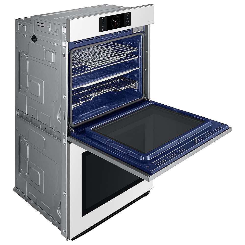 Alt View 15. Samsung - BESPOKE 30" Built-In Electric Convection Double Wall Oven with AI Pro Cooking Camera - White Glass.